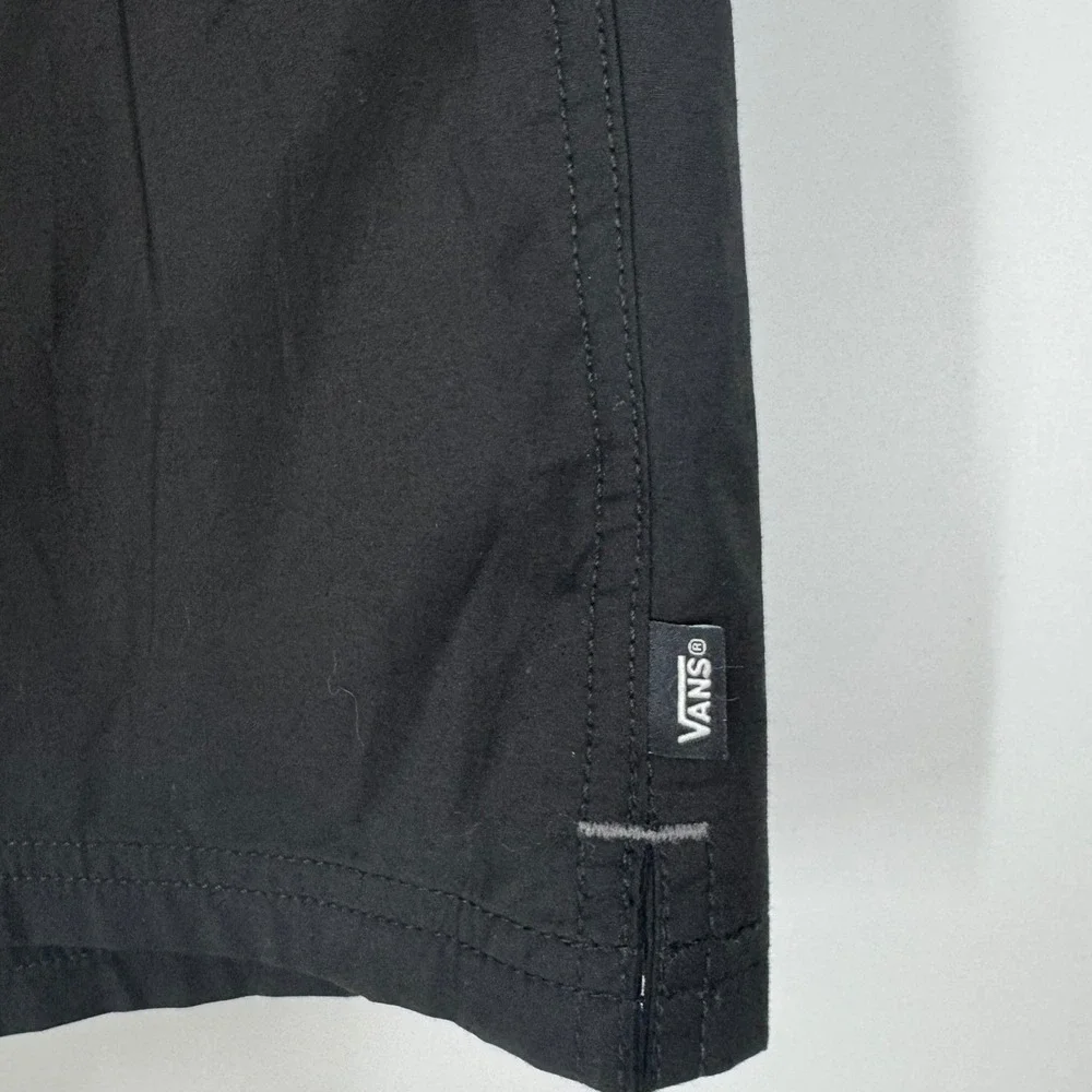 Vans Mens Primary Solid Elastic Boardshorts Black Relaxed Fit Size Large NWT